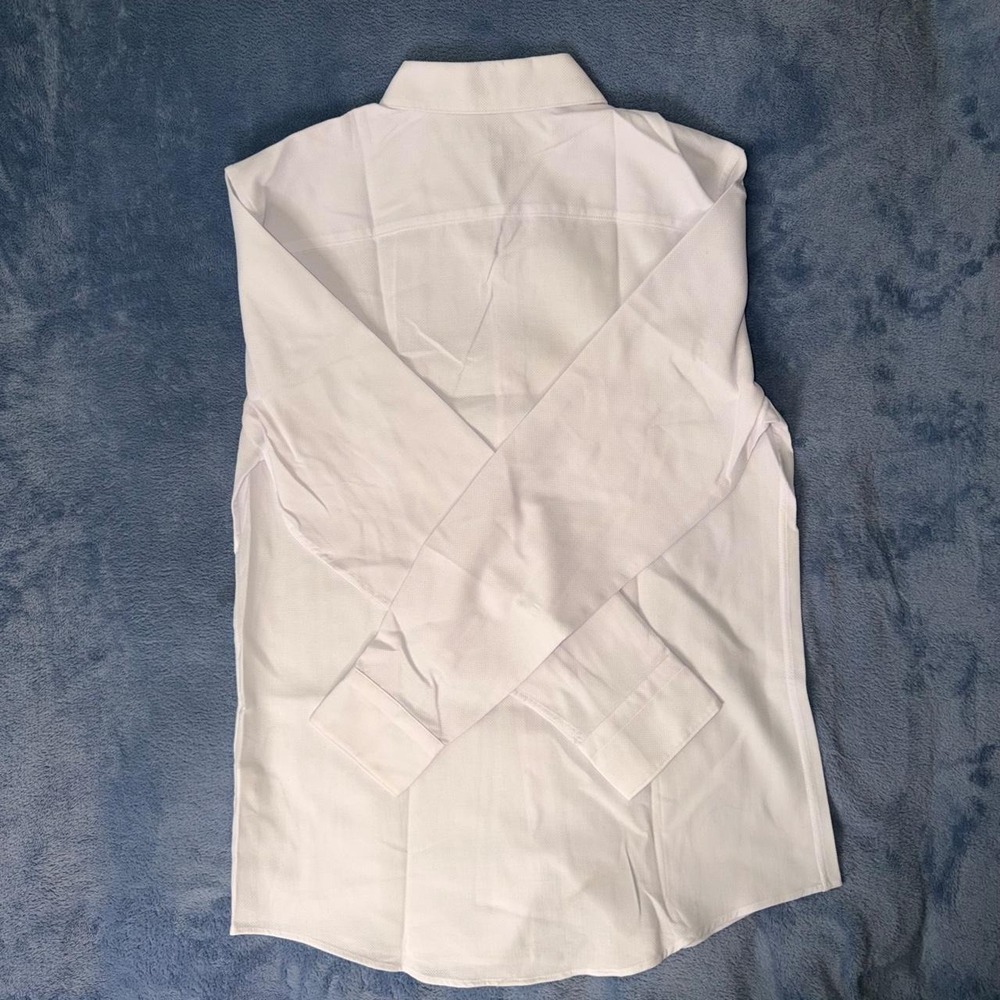 Zara White Slim Fit Long Sleeve Button Down Shirt - Picture 5 of 5